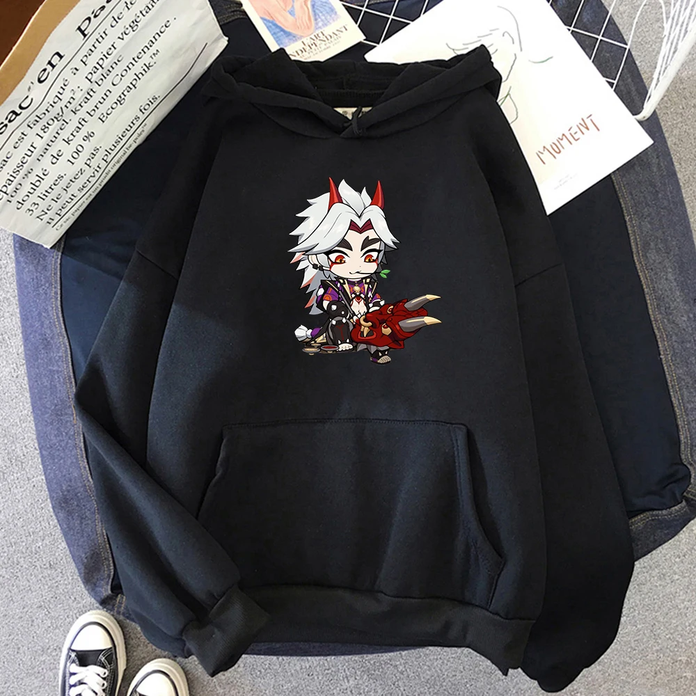 Kawaii Genshin Impact Arataki Itto Graphic Women Hoodies Harajuku Y2k Long Sleeve Plus Size Casual Cartoon Female Sweatshirts