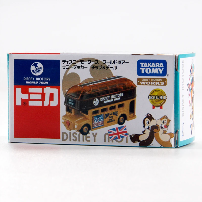 TAKARA TOMY Tomica Disney Sunshine Bus Kiki y Didi modelo de coche, Mini vehículo de Motor fundido a presión, adornos, juguetes para niños, regalos