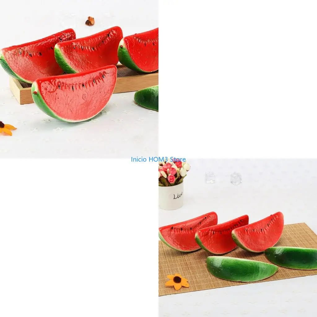 A5YD Artificial Water Melon Simulation Fruit Model Display Props for Hotel Dining Room Restaurant Store Shop