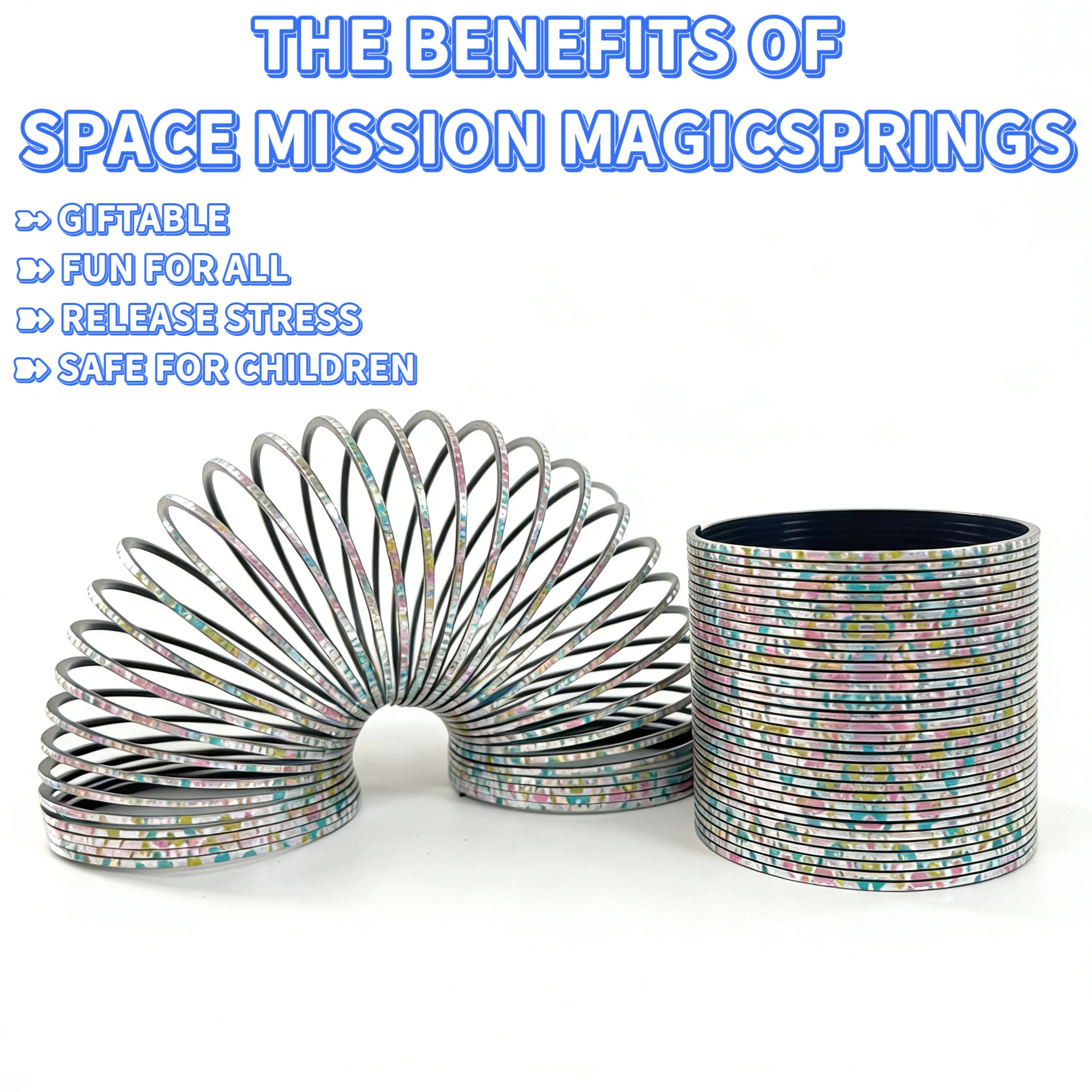 

1/2/3pcs Glitter Rainbow Spring Toy Children Educational Stress Relief Fidget Toy