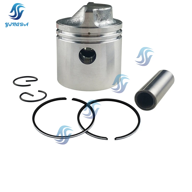 High quality Piston with Ring STD 6G1-11631 For Yamaha Outboard Motor 2 Stroke 6HP 8HP 6G1-11631-00 Diameter:50mm boat part
