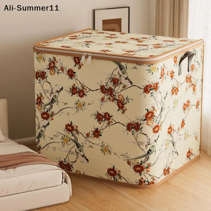 【A6L】100L Household Large Capacity Storage Bag Non-woven Material Closet Wardrobe Organizer Can Be Used For Quilt Clothing Toys