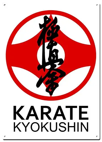 Kyokushin Karate Metal Tin Signs, Martial Arts Colorfast Posters, Decorative Signs Wall Art Home Decor - 8X12 Inch (20X30 cm)