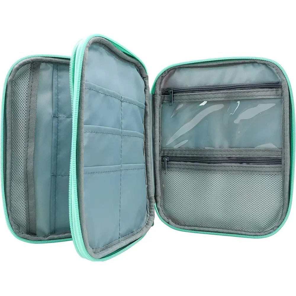 

Portable Knitting Needles Case Colorful Oxford Fabric Crochet Hooks Storage Bag Zipper Rectangle Sewing Needle Holder Case