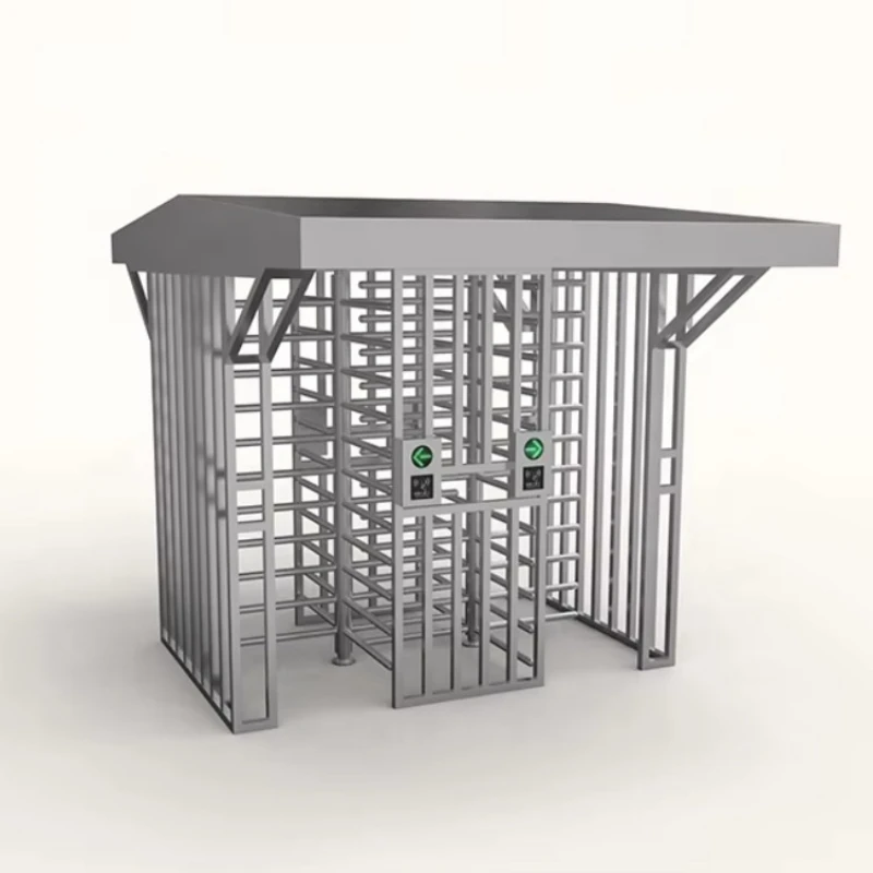 Full Height Double Door Turnstile 304 Stainless Steel Face Recognition Anti-Tailgating Double Passage Access
