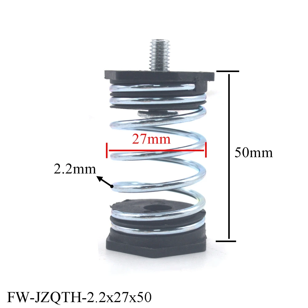 30-50MM Length Industry Shockproof Compression Shock Absorber Spring Medical Air Pum Spring Seat With M6 Nut