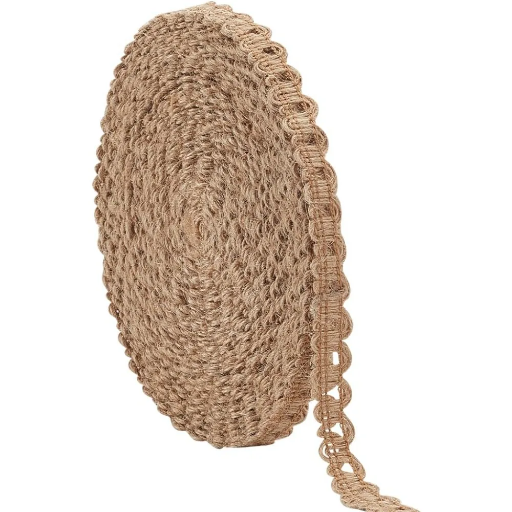 Burlap Ribbon for Clothing Hat Material Shoe Material Accessories BurlyWood 3/8~1/2 inch(10~13.5mm)