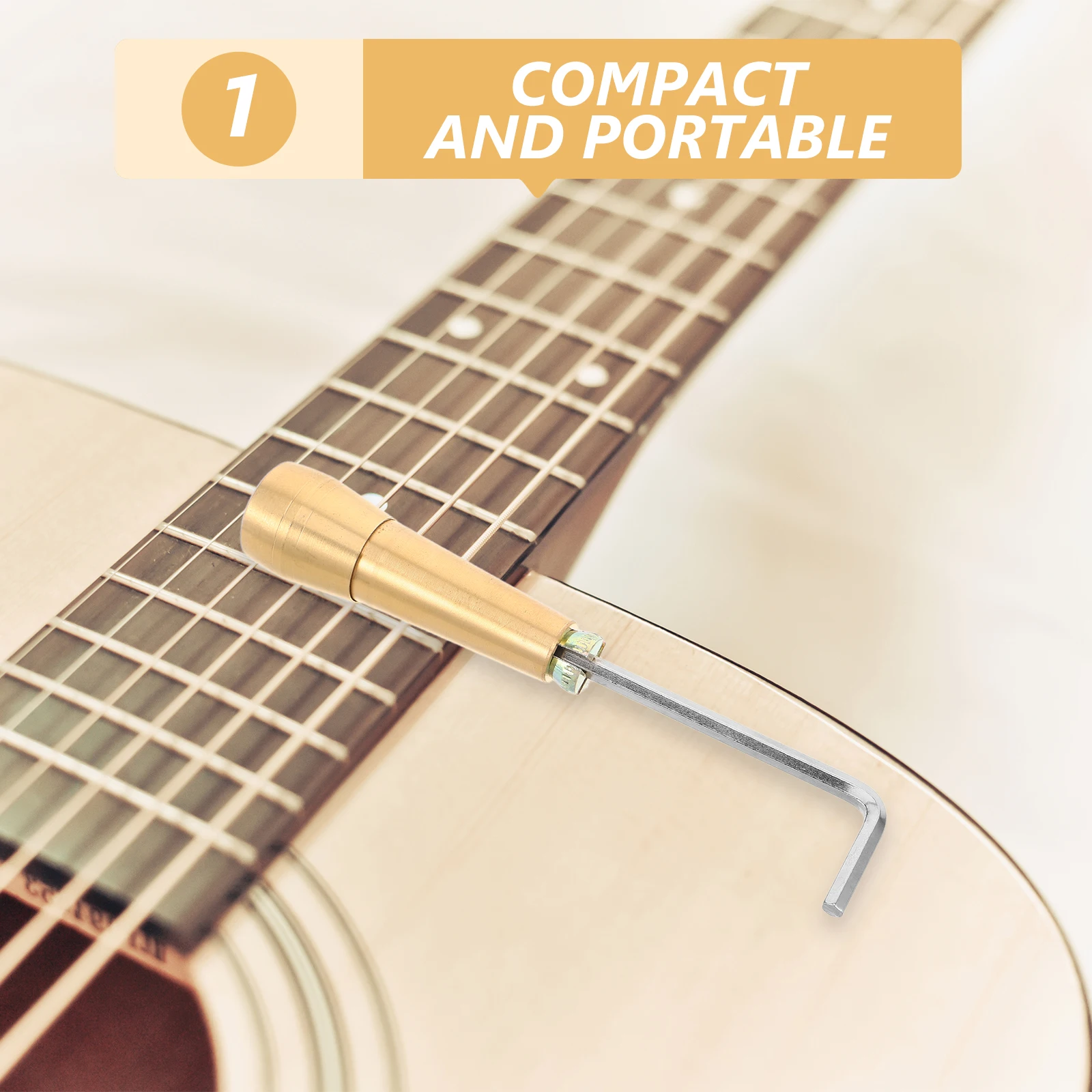 

Guitar Wrench Accessory Kit Hexagonal Wooden Acoustic Accessories Metal Neck Luthier Tool