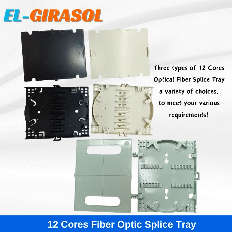 12 Cores Fiber Optic Splice Tray 10pcs Optical Fiber Protection Box Fiber Optics Cassette Cover used Distribution Box FTTH