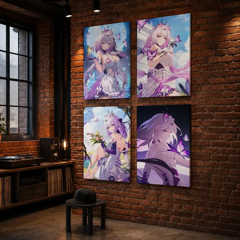 Castorice Honkai Star Rail Framed Wall Painting Wood Framed Wall Art Print For Bedroom Living Room Hallway Office Home Decor