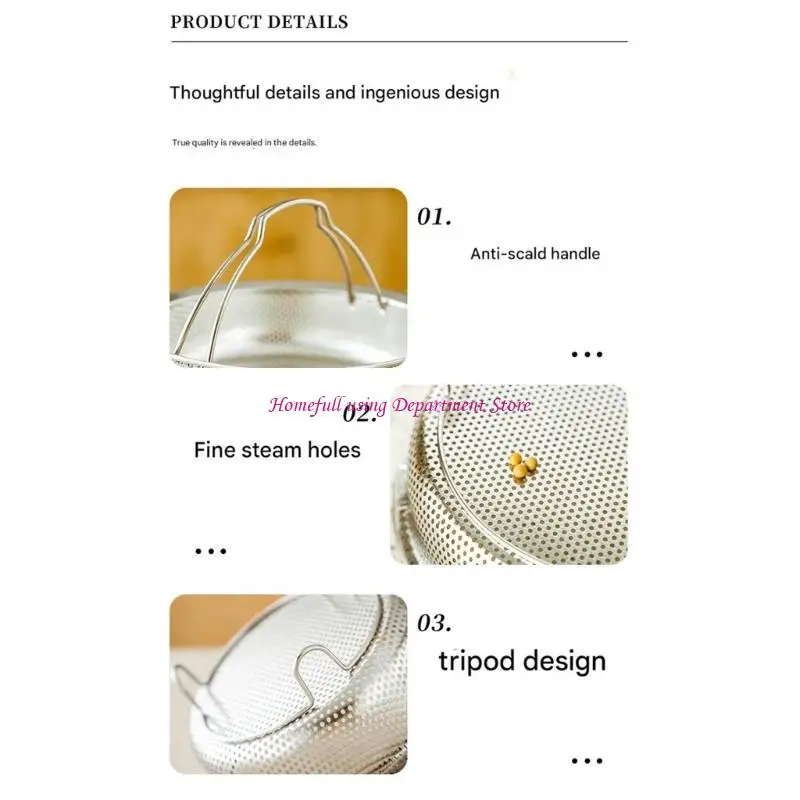 

304 Nonrust Steel Multiple Level Steamer Dishwasher Safe Design Space Saving Solution For Modern Kitchens