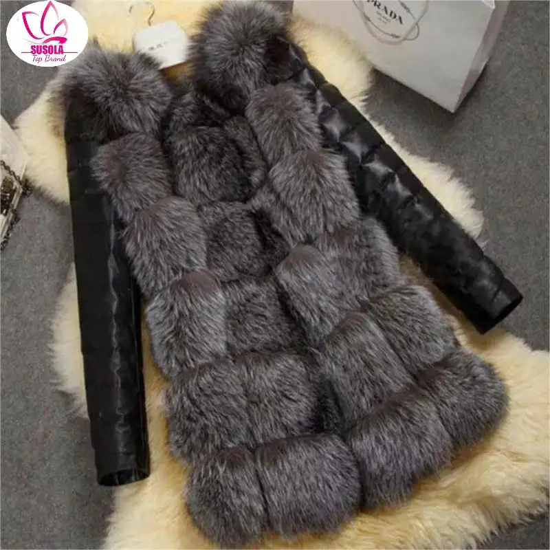 

Thick Parka Women Coats Luxurious Large Fur Collar Hooded Coat Warm Fox Fur Liner Parkas Long Winter Jacket Top Quality Lady