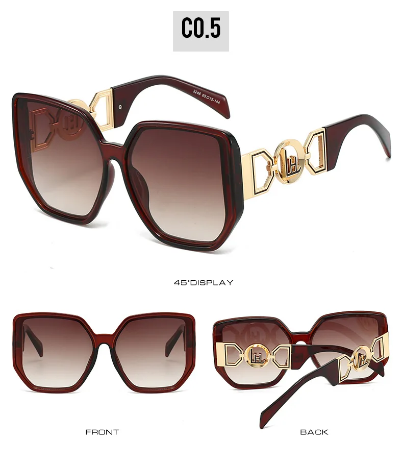 Übergroße Sonnenschutz, großer Rahmen, aushöhlen, Bügel, Uv400-Sonnenbrille, Damen, neu, 2025, elegante Luxus-Designer-Sonnenbrille, weiblich – Detail 11