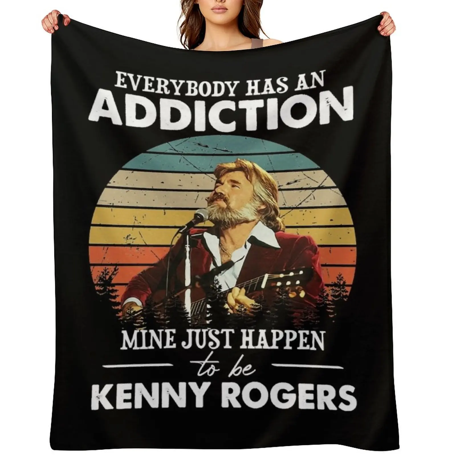 

Vintage Addiction Happens To Be Kenny Rogers Throw Blanket Fashion Sofas Flannel Sofa cosplay anime Blankets