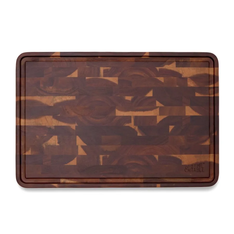 Thyme and Table 12"x18" Acacia End Grain Butcher Block