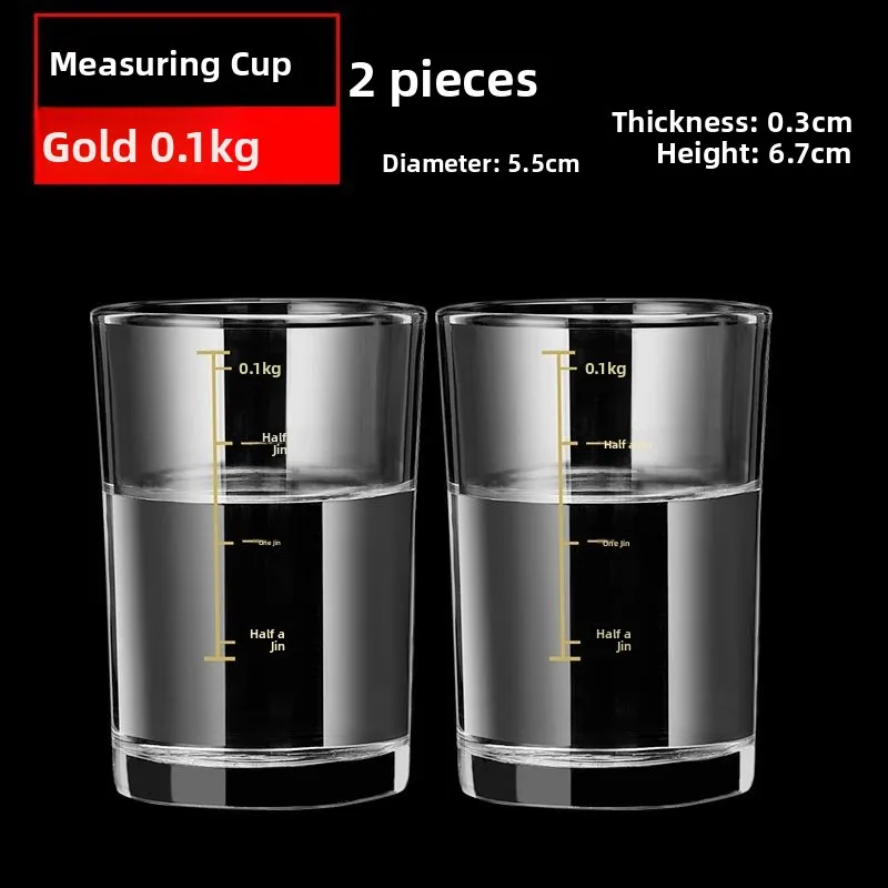 Two-Ounce Crystal Glass Baijiu Cup Set with Scale Luxury Yellow Wine Glasses Triangular Shape White Milk Color Glassware