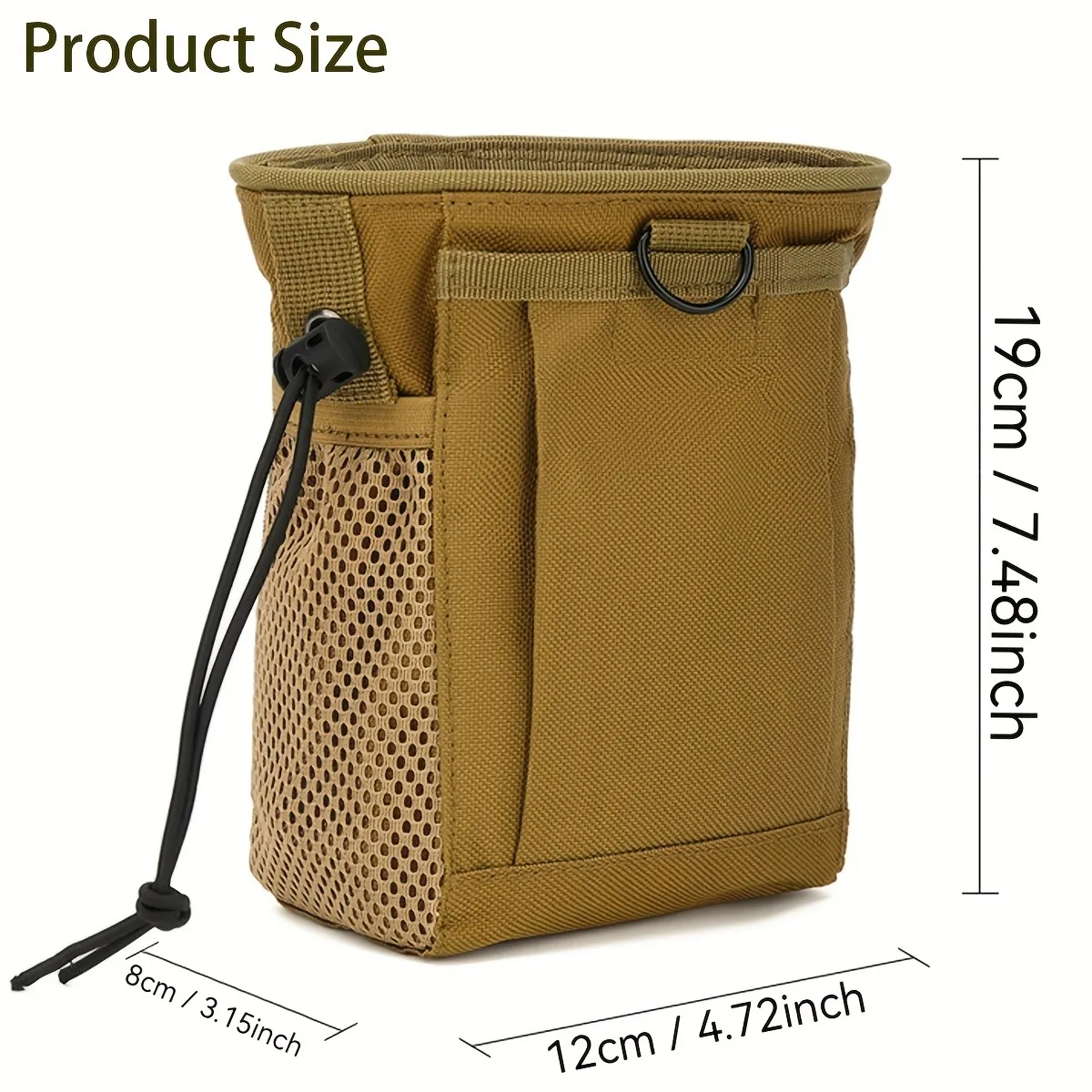 Adjustable Outdoor Molle Dump Pouch, a Recovery Drawstring Bag Designed for Utility, Perfect for Storing Equipment, Tools