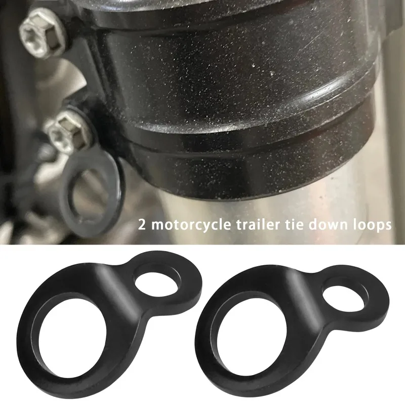 2pcs Motorcycle Tie-Down Strap Rings - Stainless Steel Material, Fit Dirt Bike/ATV/UTV, Strong Attachment Parts