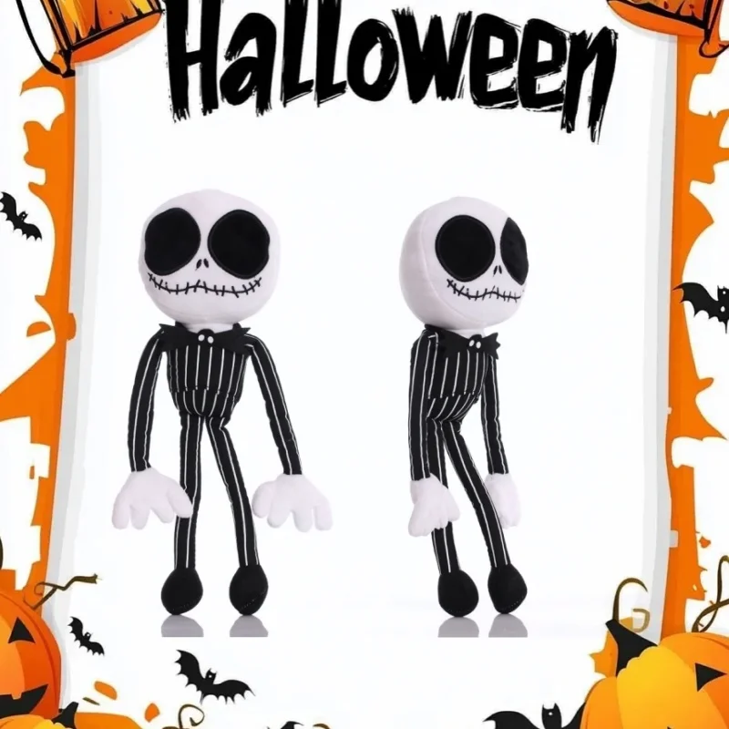 40cm dibujos animados Halloween Jack muñeco de Peluche Navidad Jack esqueleto calavera Peluche suave muñeco de Peluche para niños regalos