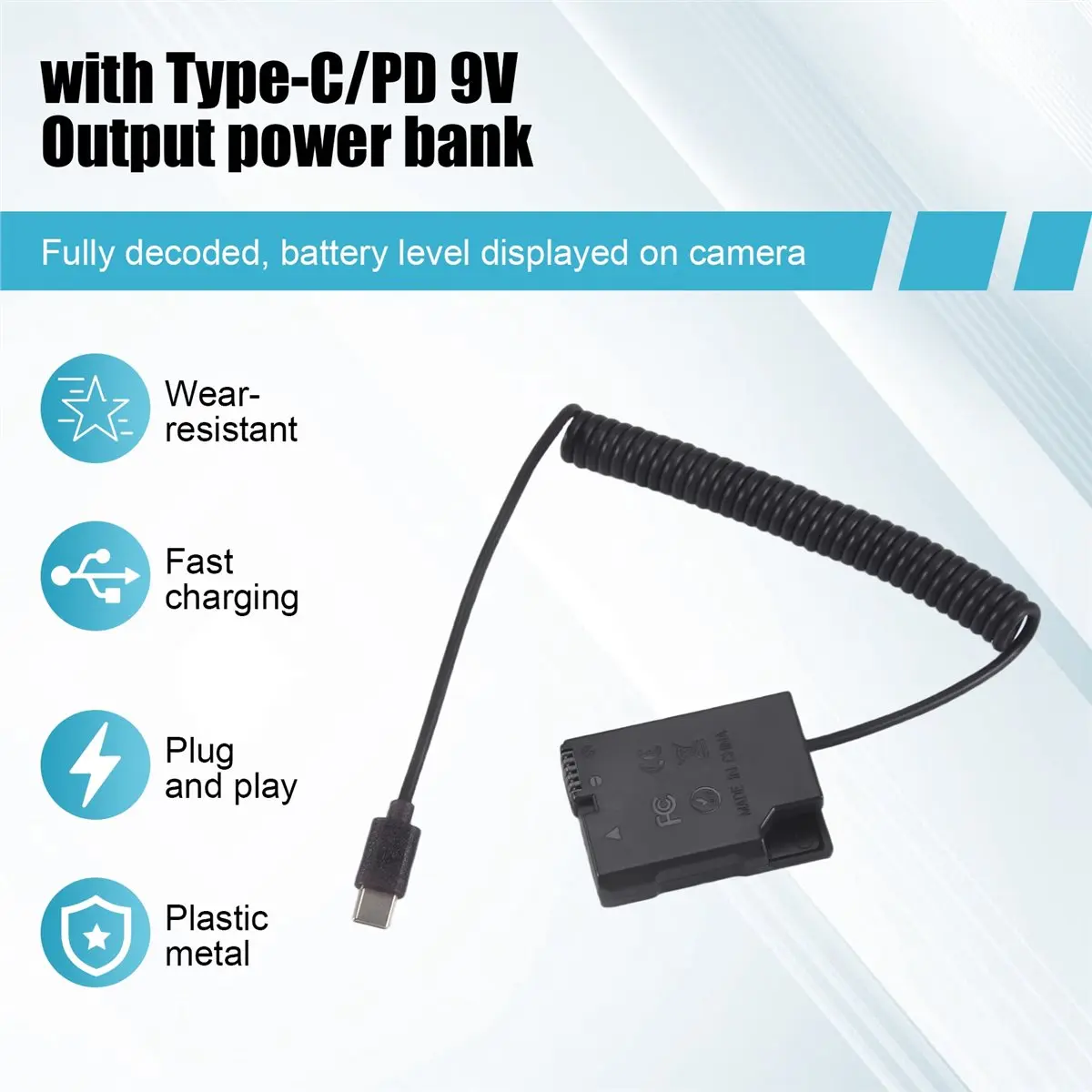 ~【On Sale】EL14 Dummy Coupler Battery Type-C Spring Cable for D3100 D3500 D5100 D5200 D5300 D5600 P7000 P7100 P7700 P7800