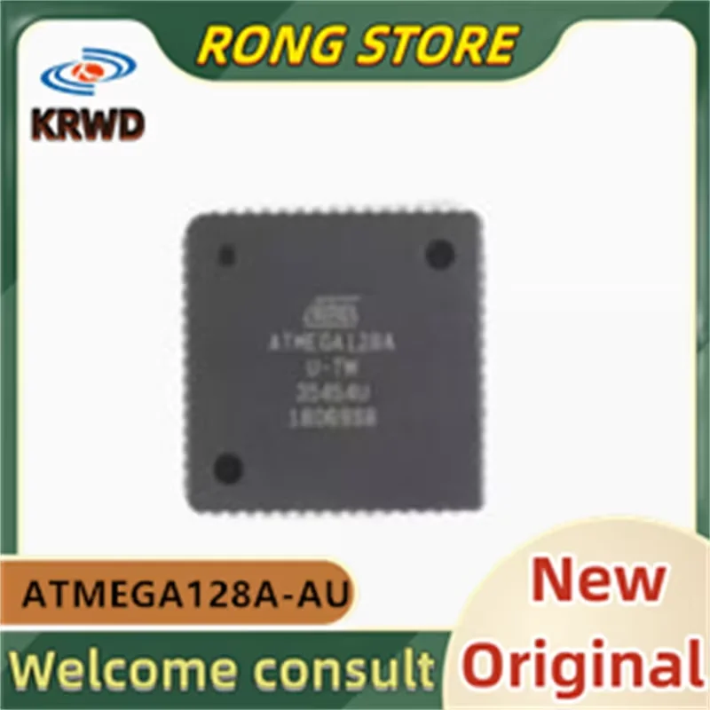 5PCS/10PCS U-TW New and Original Chip IC ATMEGA128A-AU ATMEGA128A TQFP-64 Microcontroller 8-bit AVR