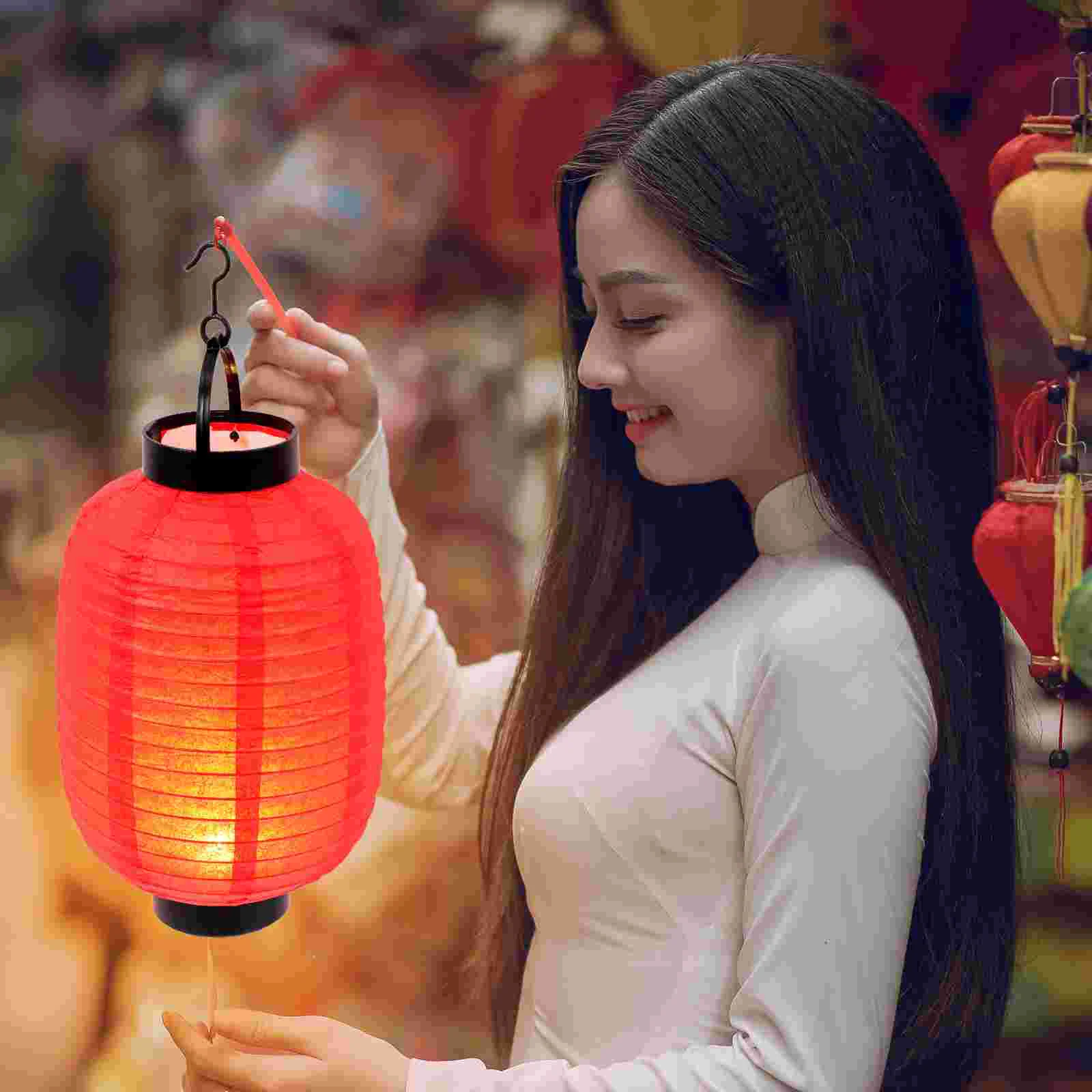 Winter Melon Lantern Japanese Hanging DIY Lampshade for Baby Showers with Light Paper Spring Festival Decoration