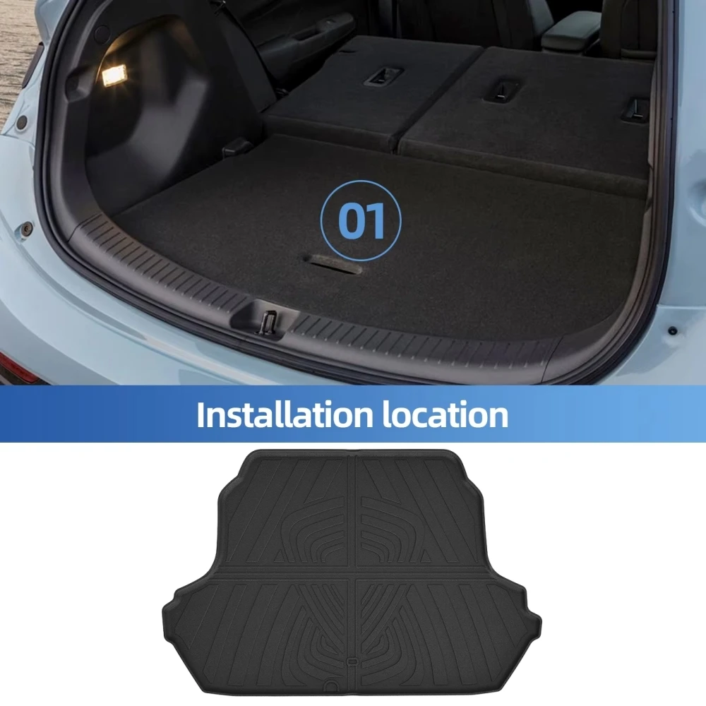 Für Proton SAGA 2016-2025 RHD TPE-Fußmatten und Kofferraumauskleidung, Allwetter-Fußmatten, Kofferraummatte, Kofferraumauskleidung, Rückenlehnenmatten – Detail 4