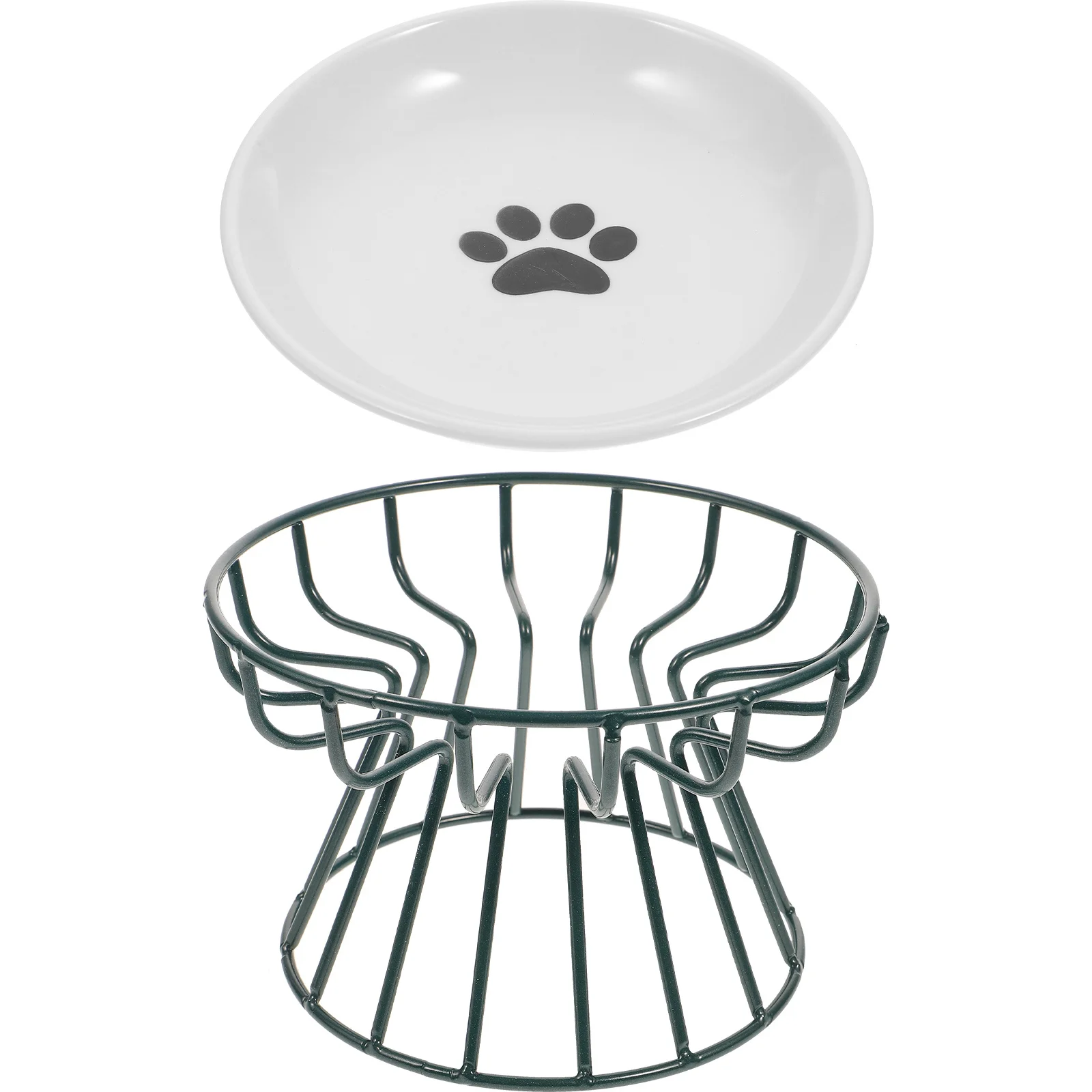 

1Set Elevated Cat Bowl Smooth Surface Polishing Design Long Lasting Pet Food Container Pet Bowl Dog Food Container