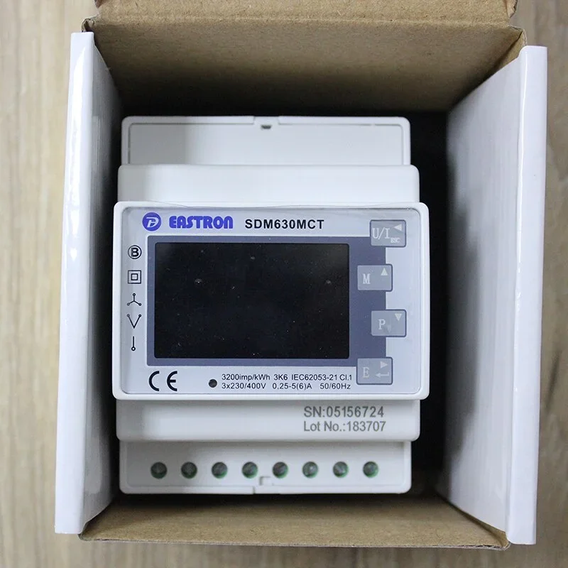 2025년 핫 세일 이스트론 SDM630-모듈 전력 계량기 SDM630MCT V2 모델 태양광 시스템 전력 스마트 미터