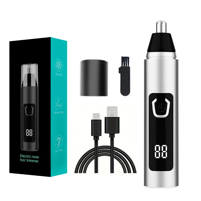 الجملة المحمولة شاشة LED USB قابلة للشحن اللاسلكي الكهربائية الأذن والأنف الشعر المتقلب للرجال #1