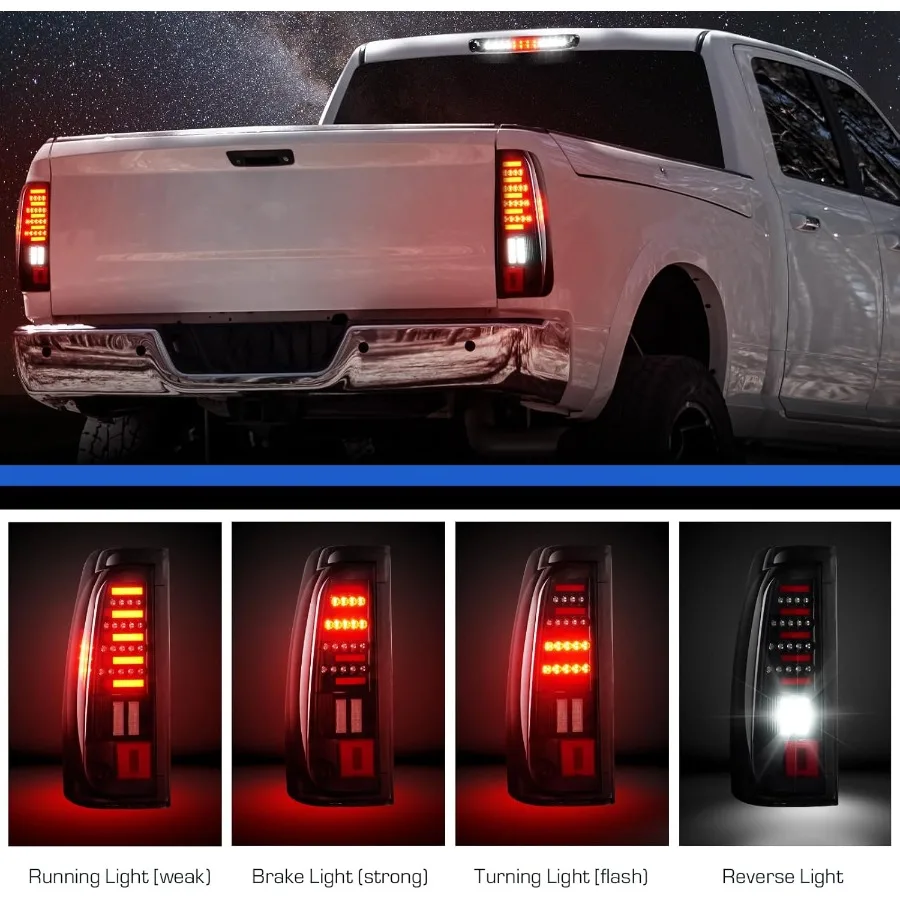 ضوء خلفي + مصباح شحن الفرامل الثالث لسيارة شيفروليه سيلفرادو 1500 2500 20032006 وسيلفرادو 3500 20042006 متوافق مع S #2