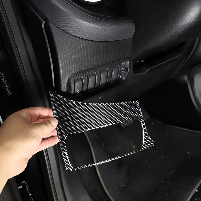 Car Headlight Adjustment Switch Panel Carbon Styling Decoration Sticker For Smart 453 Fortwo Forfour Car Interior