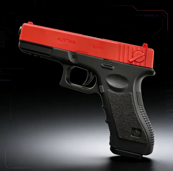 Soft Bullet Airsoft Pistol Manual G17 Toy Gun Lower Magazine with Laser Outdoor Sports CS Game for Children Adults Gift