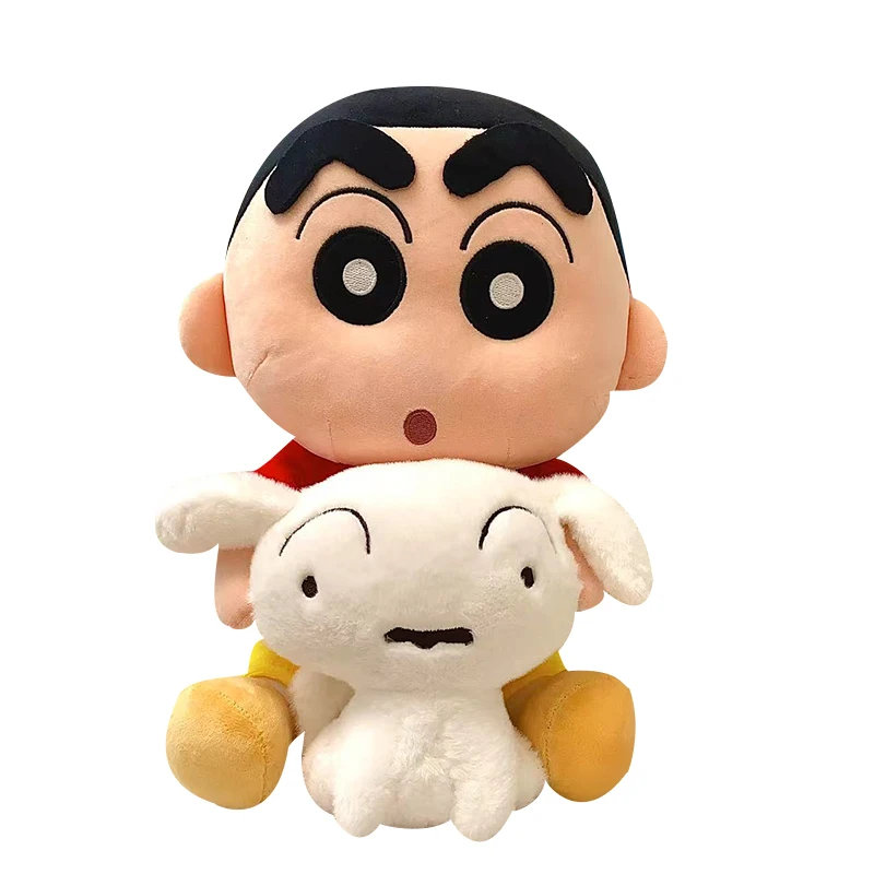 Original mit Tags Crayon Shin-chan Hold Shiro Plüschtiere Kawaii Weiche Stoffpuppen Mädchen Jungen Geburtstagsgeschenk Film Plüschtiere