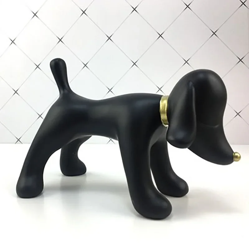 

Handmade Puppy Figurines Nordic Art Interior Resin Miniature Sculptures Figurines Decoration Office Accessories Home Decor Gifts