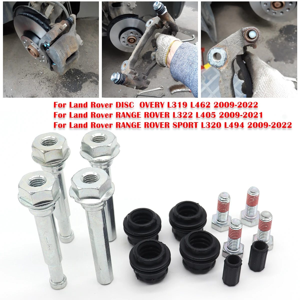 

14pc Brake Caliper Cylinder Slider Guide Pin For Land Rover RANGE ROVER L322 L405 For Disc Housing Bolts Bushing Boot Seal Kit