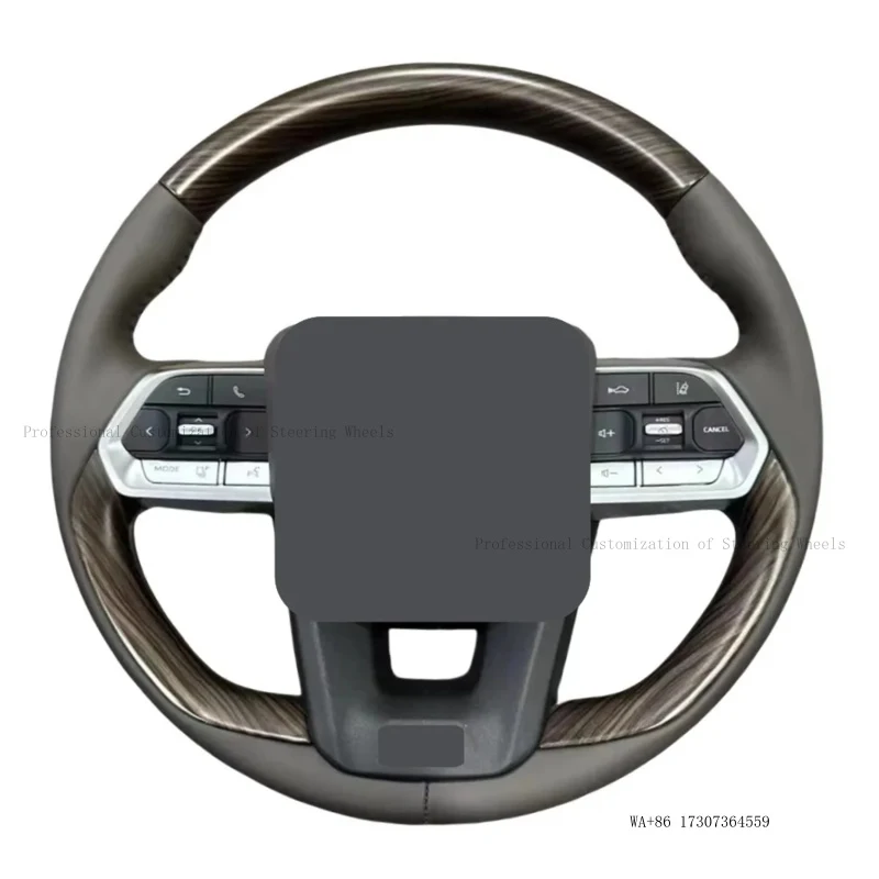 For LC300 Leather Peach Wood Steering Wheel Car Accessories Auto Accessories