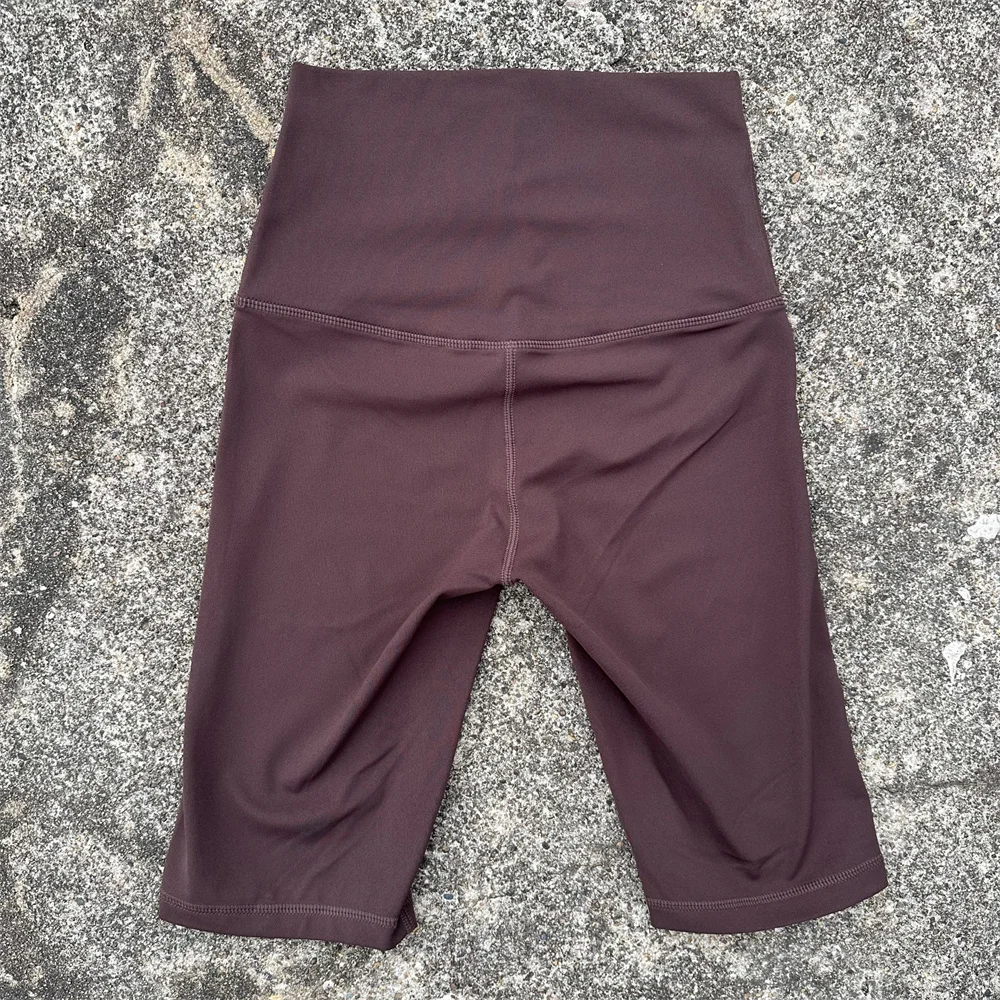 الصلبة اللون لينة رياضية ركوب الدراجات عالية الخصر اليوغا قصيرة الساق المرأة اللياقة البدنية الرياضة قصيرة التدريب الشامل الركض القرفصاء برهان #3