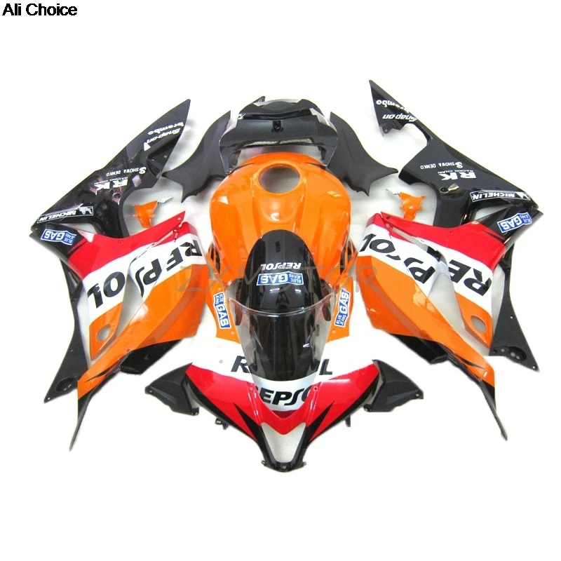 Fairing Kit For Honda CBR600RR F5 2007 2008 Black Orange Bodywork cbr600rr f5 07 CBR 600 RR 08 Repsol fairings 53