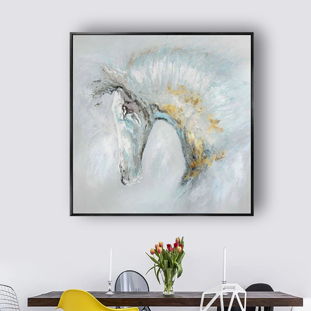 

New Trend 100% Hand-Painted Gray Abstract Oil Painting Canvas Art For Home Decor Wall Pictures Modern Hotel Restaurant Mural