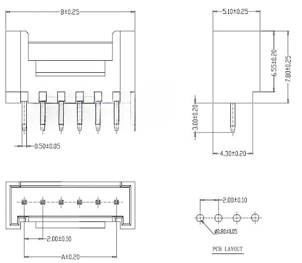 20 セット HY2.0 2.0 ミリメートルピッチロック付き HY-2P 3P 4P 5P 6P 8P オスソケットメスプラグ端子台コネクタキット