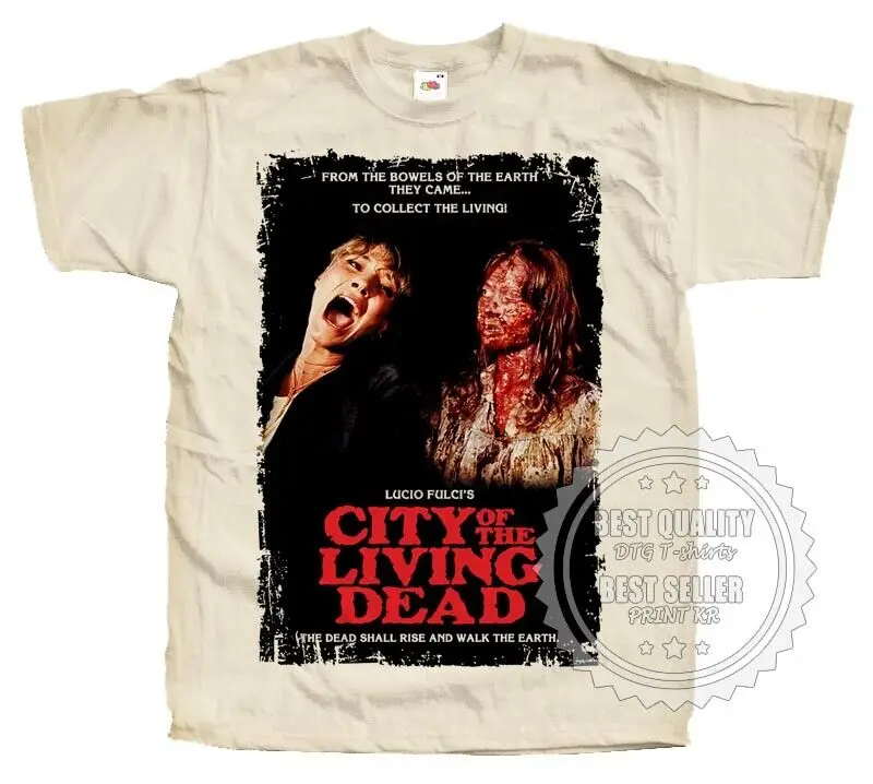 

City of the Living Dead T SHIRT TEE V2 Horror Vintage Natural sizes S to 5XL