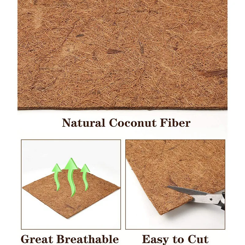 Natural Coconut Fiber Mat, Reptile Carpet, Pet Terrarium Substrate For Lizard Snake Turtle Turtles Iguana Gecko