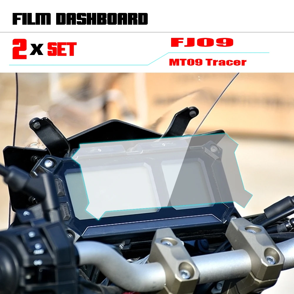 

2 Set Motorcycle Speedometer Instrument TPU Film Dashboard Screen Protector Gauge Fit For Yamaha MT-09 TRACER FJ09 SUPER TENERE