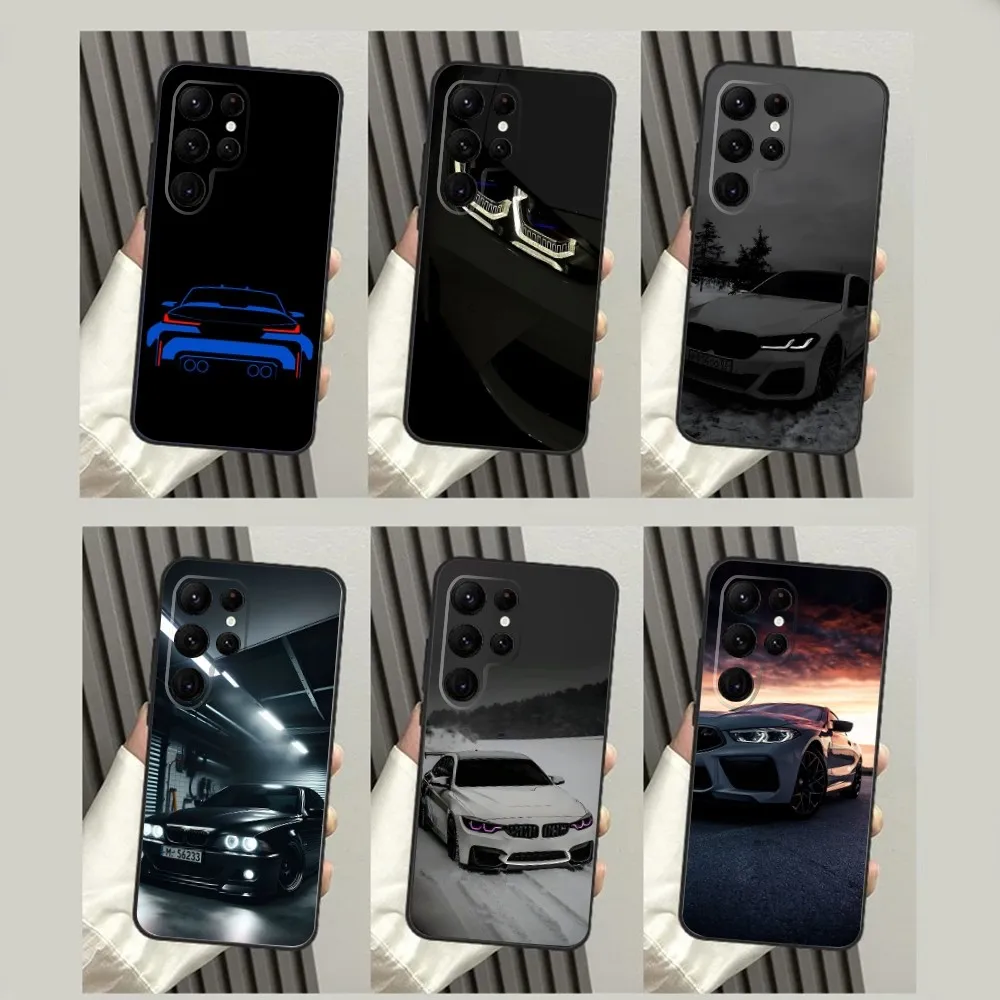 Blue Red Car For B-BMWs-S Phone Case For SamsungS24,S23,S22,S21,S20 Ultra Pro S10,S30Plus,S9,20lite Ultra Black Cover