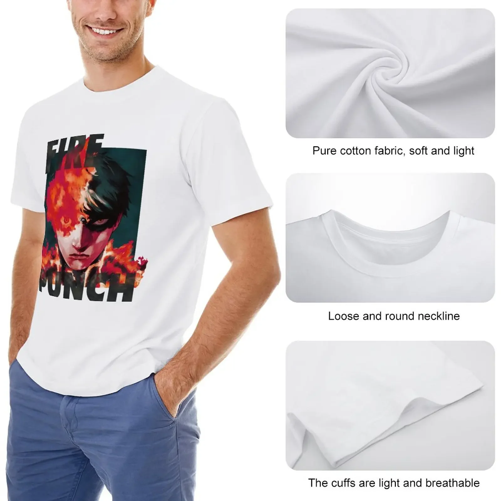 Fire Punch T-Shirt tees baggy shirts graphic t shirt vintage mens fashion