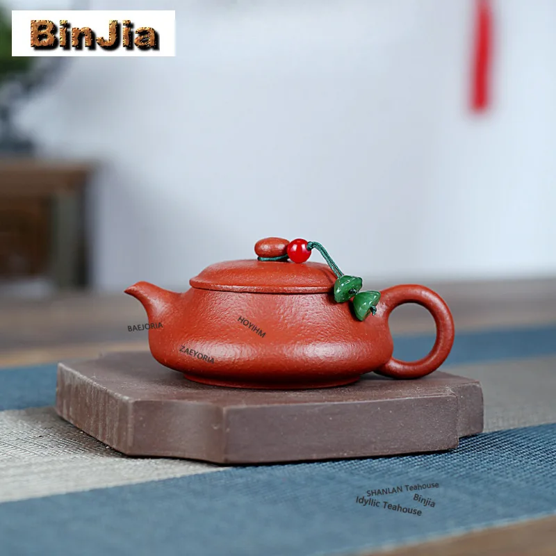 80ml Vintage Yixing Purple Clay Teapots Handmade Ming Furnace Pot Raw Ore Zhu Mud Tea Maker Kettle With Filter Zisha Tea Set
