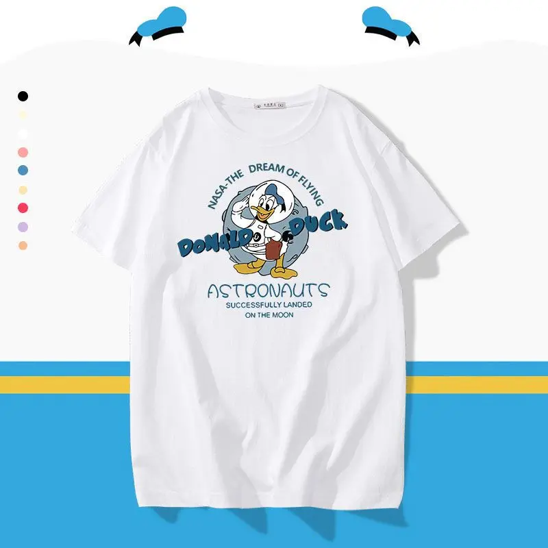 Disney Donald Duck T-shirt Astronaut 2022 New Niche Loose Short-sleeved Men's Half-sleeved