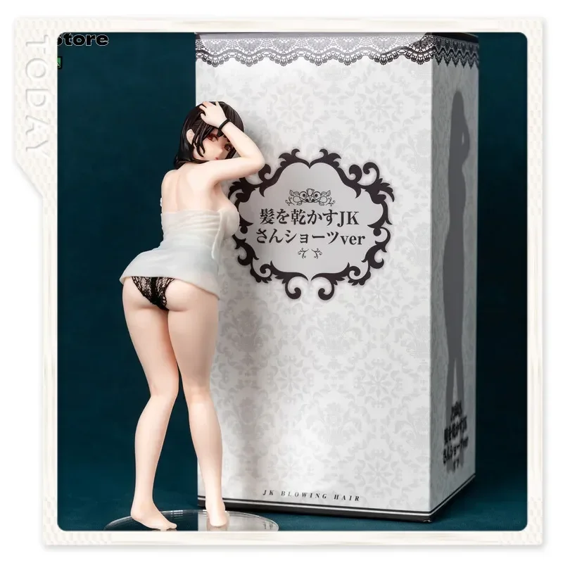 

Anime Jk Girl Hair Drying Pose Towel Wrapped Collectible Figure Desktop Decoration For Anime Fans Otaku Collection