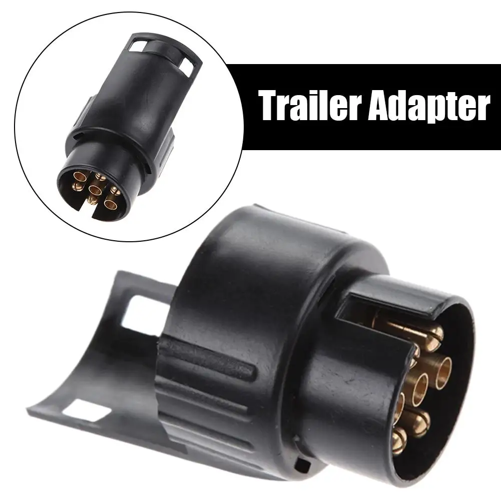 

Адаптер-переходник с 13-контактного на 7-контактный разъем для прицепа, 12В, для буксировки, прочный, водонепроницаемый, для автофургонов, кемперов, автомобилей, Y1Z6
